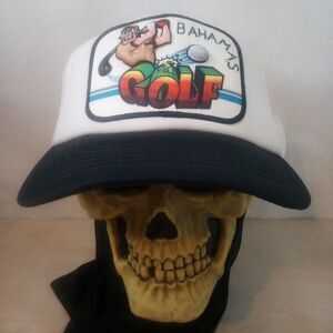 Vintage Bahamas Golf 3-D Patch Snap Back Trucker Hat